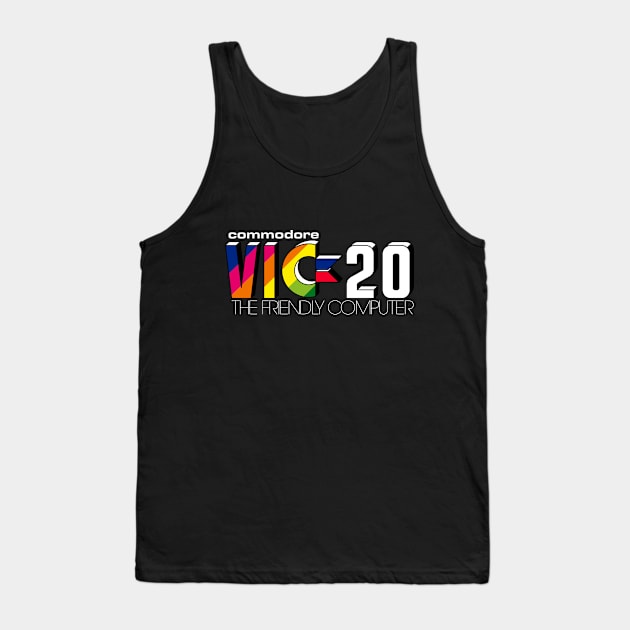 Commodore VIC-20 - Version 4 White Tank Top by RetroFitted